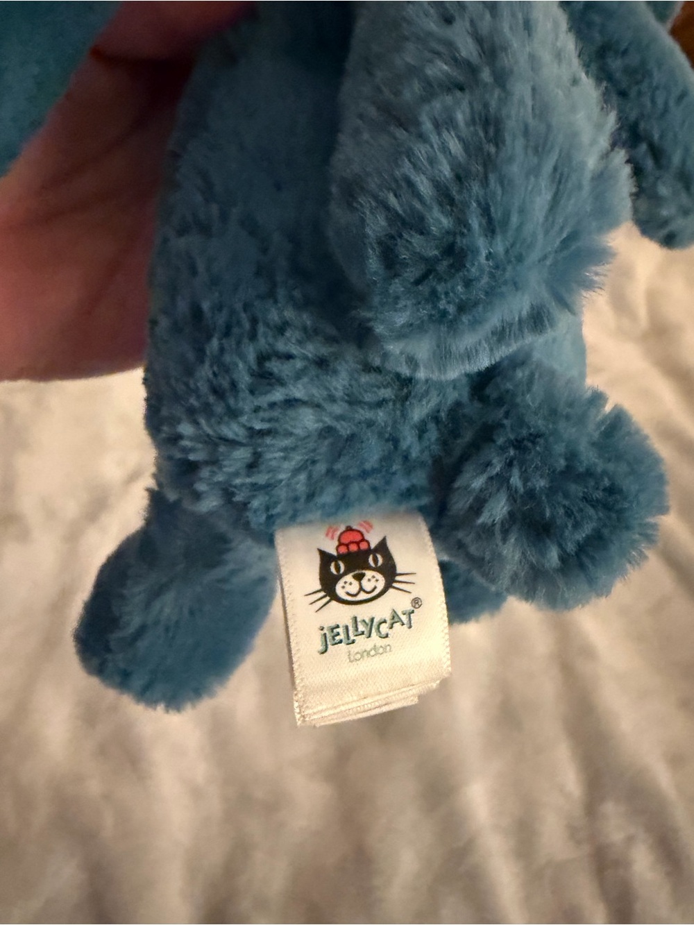 Jellycat Teal Blue Plush Bunny - Picture 3 of 3